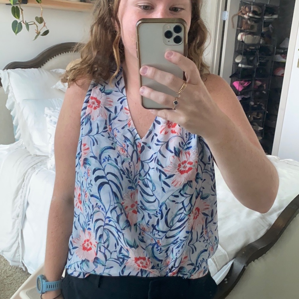 Cabi floral tank top